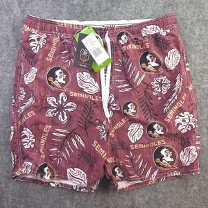 New Wes & Willy Florida State Seminoles Swim Trunks XL 34 Waist Maroon NCAA